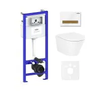 Комплект инсталляции и унитаза 6 в 1 Lavinia Boho Relfix Biore Rimless 75110176