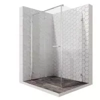 Прямоугольное душевое ограждение с распашной наружу дверью 
